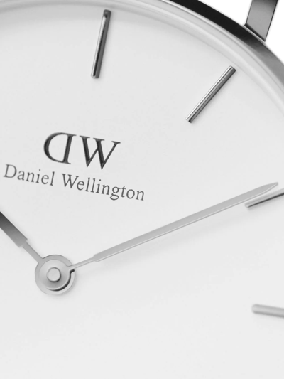 Shop Daniel Wellington Petite Sterling 28mm In Weiss