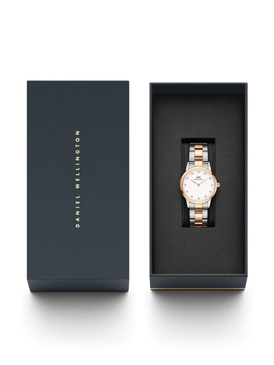 Daniel Wellington Women's Iconic Link Lumine Two-tone Stainless Steel Watch 28mm In Silber