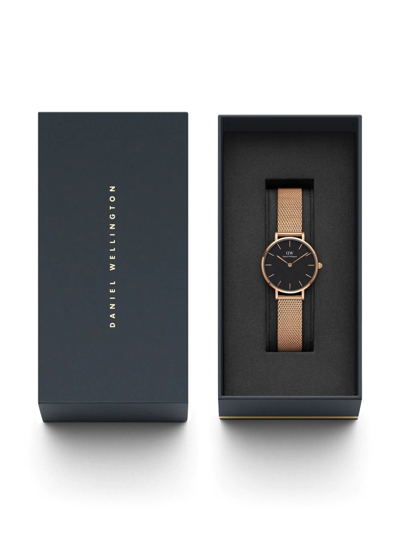 Daniel Wellington Petite Pressed Melrose 24mm In Schwarz