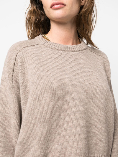 Shop Loulou Studio Ribbed-knit Oversized Sweater In Braun