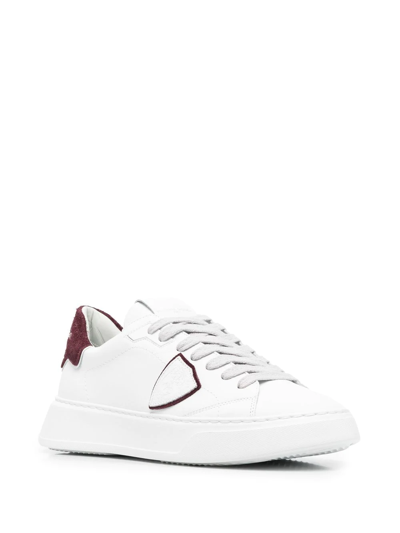 Shop Philippe Model Paris Two-tone Low-top Sneakers In Weiss
