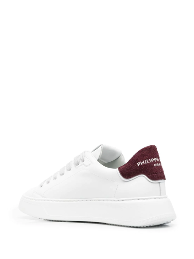 Shop Philippe Model Paris Two-tone Low-top Sneakers In Weiss