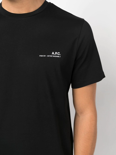 Shop Apc Item Logo-print T-shirt In Schwarz