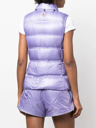 Shop Moncler Moye Feather-down Padded Vest In Violett