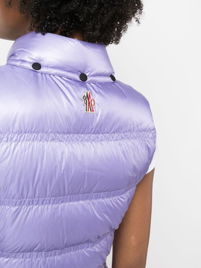 Shop Moncler Moye Feather-down Padded Vest In Violett