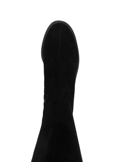 Clergerie Anki 75mm Knee-high Suede Boots In Schwarz