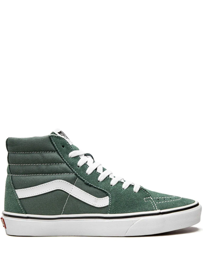 Shop Vans Sk8-hi "green/white" Sneakers