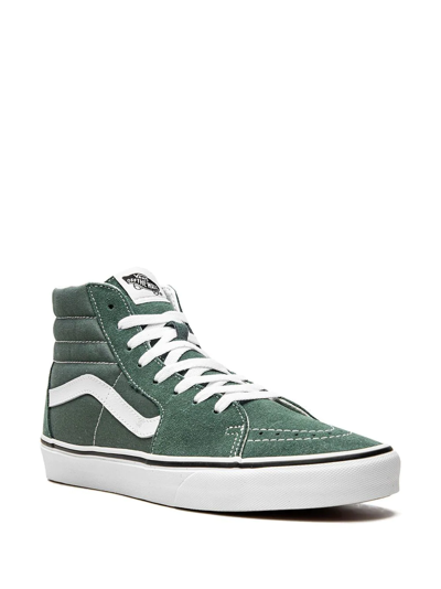 Shop Vans Sk8-hi "green/white" Sneakers