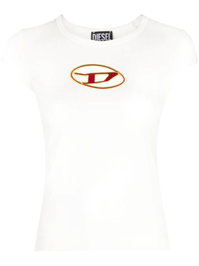 Diesel T-angie Cut-out T-shirt In White | ModeSens