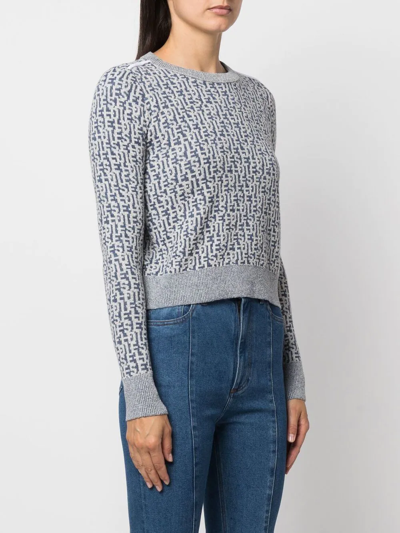 Diesel Logo-jacquard Knitted Jumper In Black