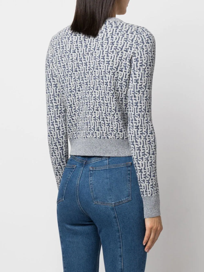 Diesel Logo-jacquard Knitted Jumper In Black