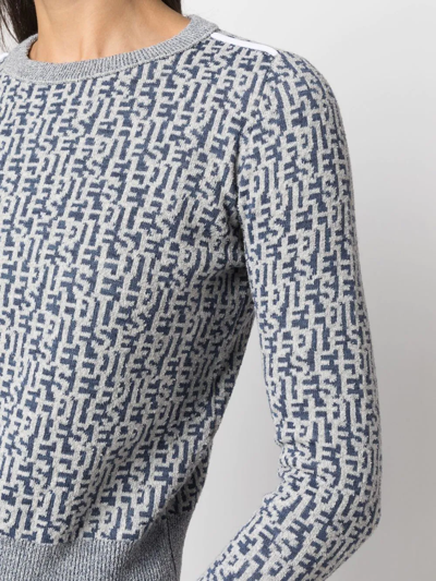 Diesel Logo-jacquard Knitted Jumper In Black
