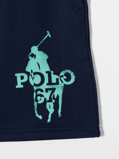 Polo Ralph Lauren Logo-print Shorts In 蓝色