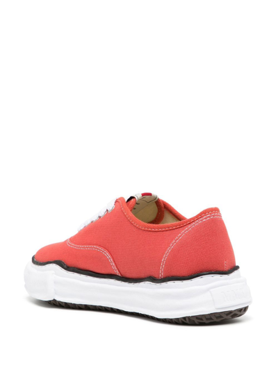 Shop Miharayasuhiro Original Sole Lace-up Sneakers In Red