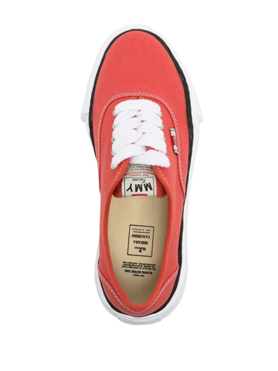 Shop Miharayasuhiro Original Sole Lace-up Sneakers In Red