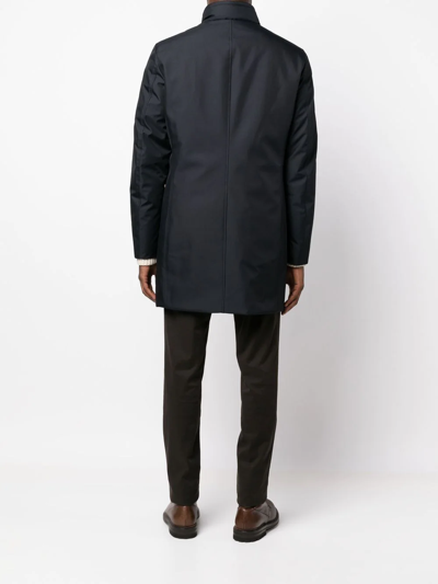 Moorer Hektor Waterproof Jacket With Hidden Hood In 蓝色