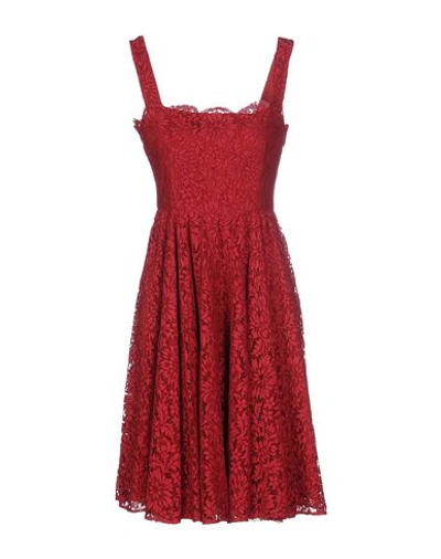 Dolce & Gabbana Short Dress In Red