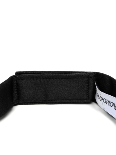 Shop Emporio Armani Satin Bow-detail Bow Tie In 黑色