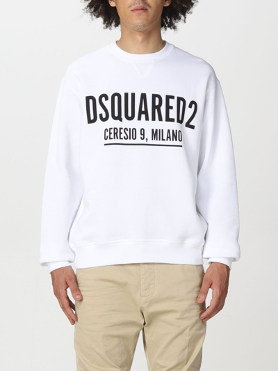 Shop Dsquared2 Ceresio 9  Cotton Sweatshirt In White