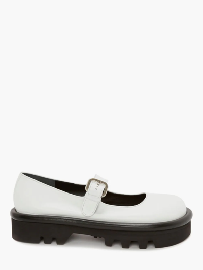 Shop Jw Anderson Bumper-tube Leather Chunky Maryjanes In White