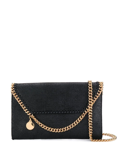 Shop Stella Mccartney Mini Falabella Shoulder Bag In Black