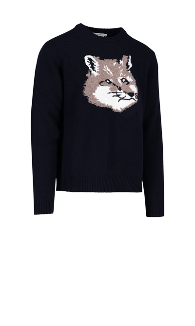 Shop Maison Kitsuné 'fox Head' Sweater