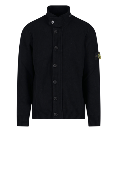 Shop Stone Island High Neck Cardigan