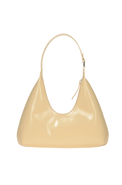 Shop By Far Amber Sable Semi Patent Tote