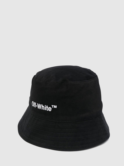 Shop Off-white Helvetica Bucket Hat In Black