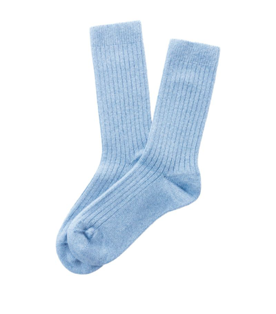 Shop Hanro Ankle Socks In Blue