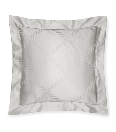 Shop Pratesi Treccia Square Pillowcase (65cm X 65cm) In Grey