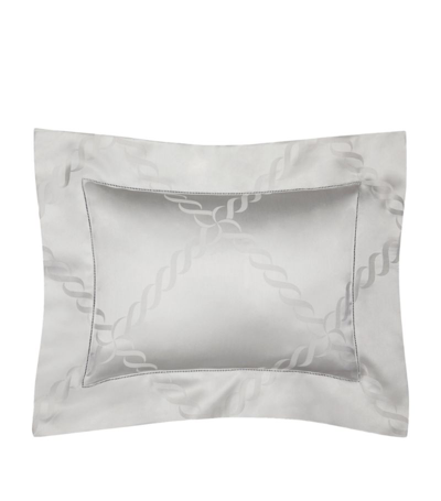 Shop Pratesi Ori Treccia Boudoir Pillowcase (30cm X 40cm) In Grey