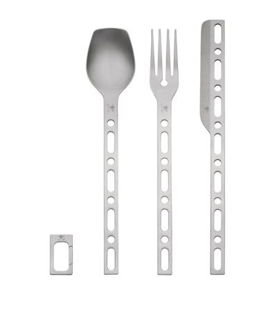 Shop Alessi X Virgil Abloh Occasional Object Stainless Steel Cutlery Set In Silver