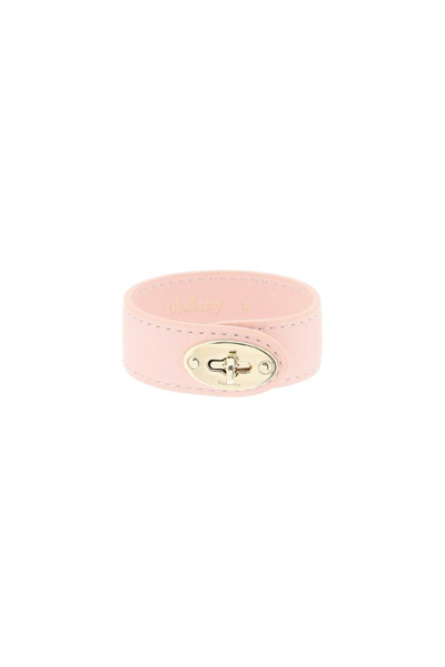 Shop Mulberry Bayswater Logo Engraved Bracelet In Pink