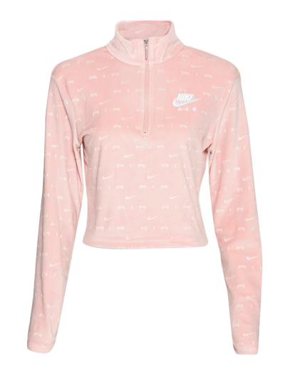 Shop Nike Allover Logo Debossed Half In Pink