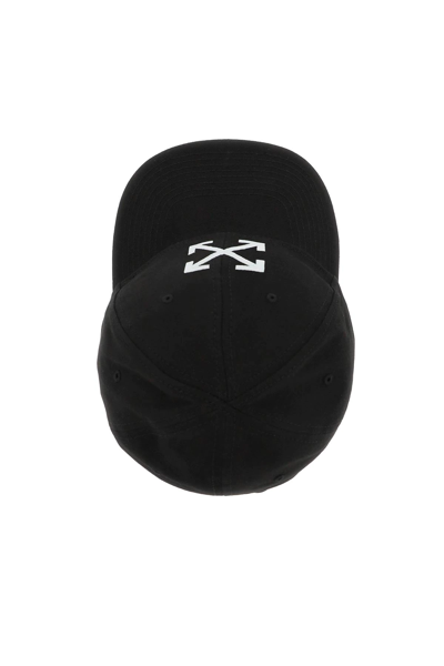 Off-white Arrow Drill Baseball Cap With 3d Embroidery In Black