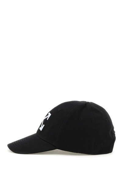 Off-white Arrow Drill Baseball Cap With 3d Embroidery In Black