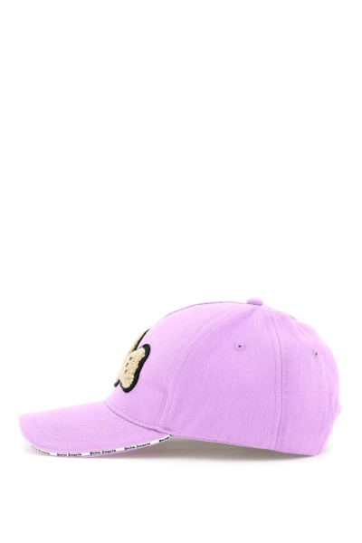 Shop Palm Angels Teddy Bear Baseball Cap In Purple