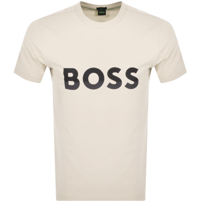 Shop Boss Athleisure Boss Tee 1 T Shirt Cream