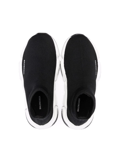 Shop Balenciaga Speed Knitted Sneakers In Black