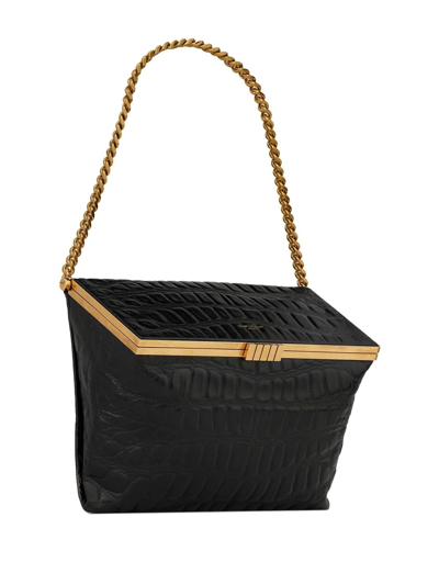 Shop Saint Laurent Medium Fanny Chain Bag In Black