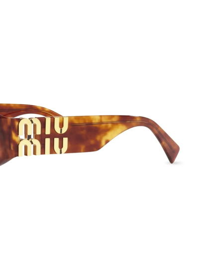 Miu Miu Tortoiseshell Cat-eye Sunglasses In Brown