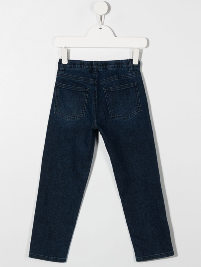 Shop Il Gufo Mid-rise Straight-leg Jeans In Blue