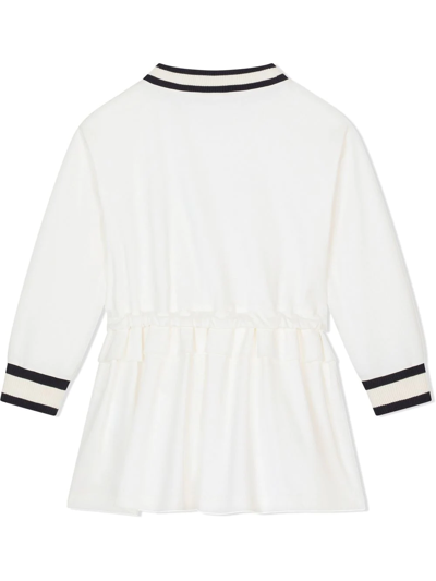 Dolce & Gabbana Logo-print Long-sleeve Dress In White