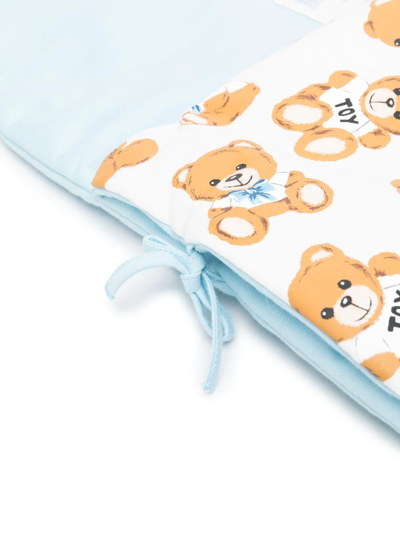 Shop Moschino Toy Bear Print Sleep Bag In Blue