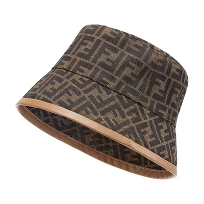 Shop Fendi Bucket Hat In Marron