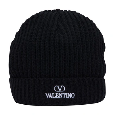 Shop Valentino Beanie In Nero