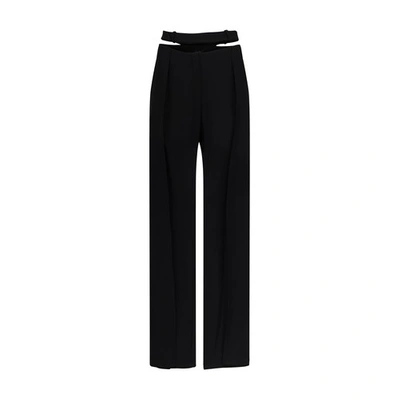 Shop Mugler Baggy Trousers In Black