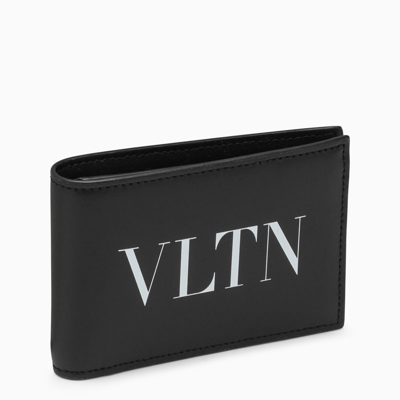 Shop Valentino Black Vltn Bi-fold Wallet