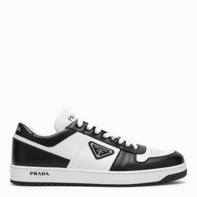 Shop Prada White/black Leather  Holiday Low-top Sneakers